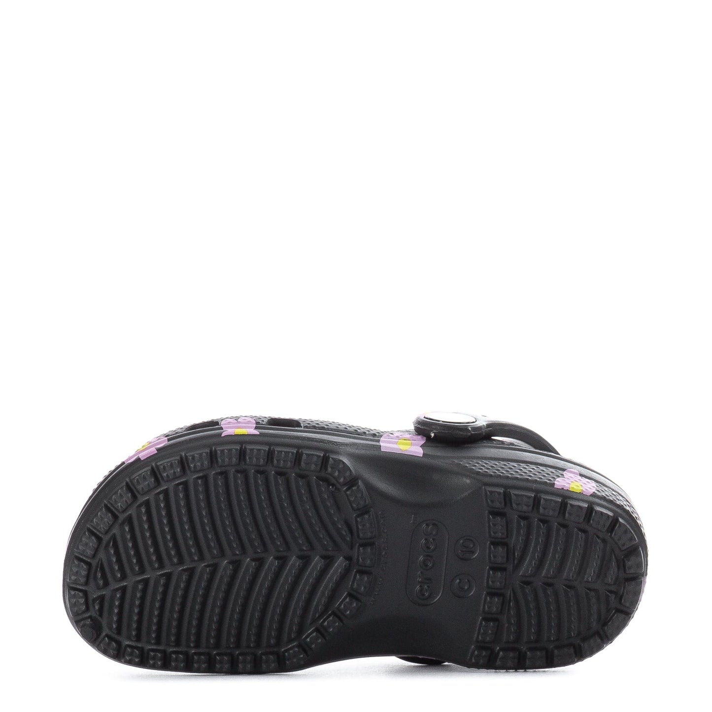 Crocs Toddler Floral Classic Clog - Black / Pink